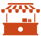 無許可の露店営業は禁止です。